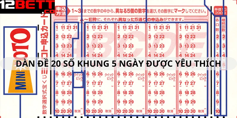 Dàn đề 20 số khung 5 ngày được nhiều lô thủ yêu thích Dàn đề 20 số khung 5 ngày được nhiều lô thủ yêu thích